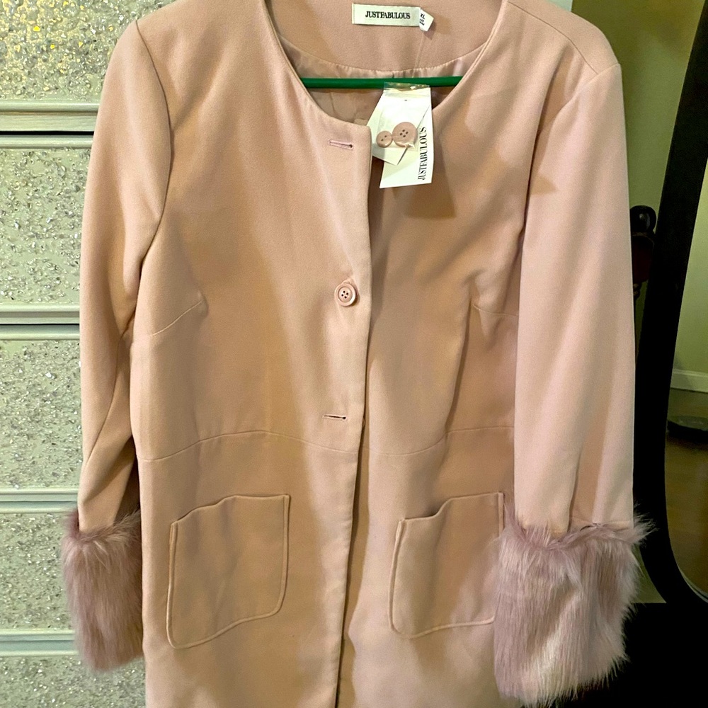 JUSTFABULOUS pink winter coat (NWT)